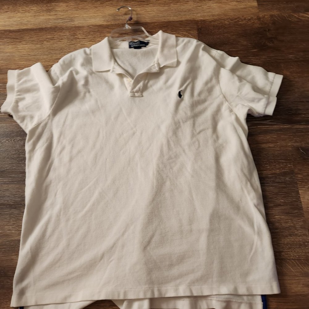 U.S. POLO ASSN. Men's Polo Size XXL Shirt Short Sleeve WHITE (FLAW)